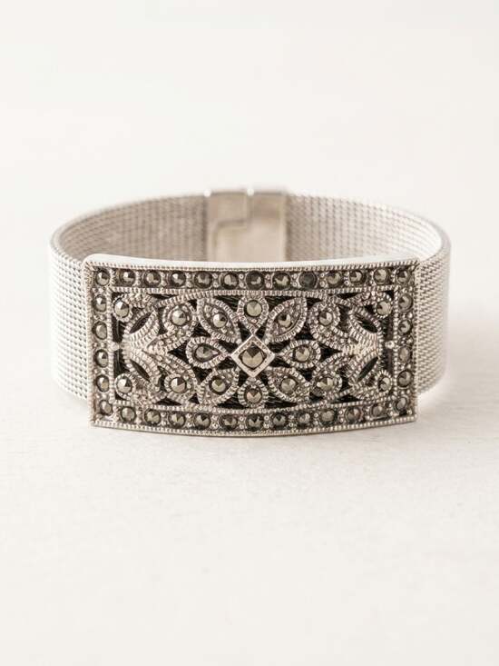 eBay Jewelry - Marcasite Silver Tone Bracelet Art Deco Style